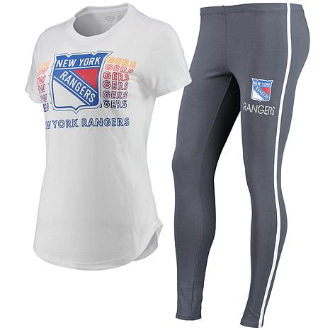 Women's Montreal Canadiens Concepts Sport White/Charcoal Sonata T-Shirt & Leggings  Set