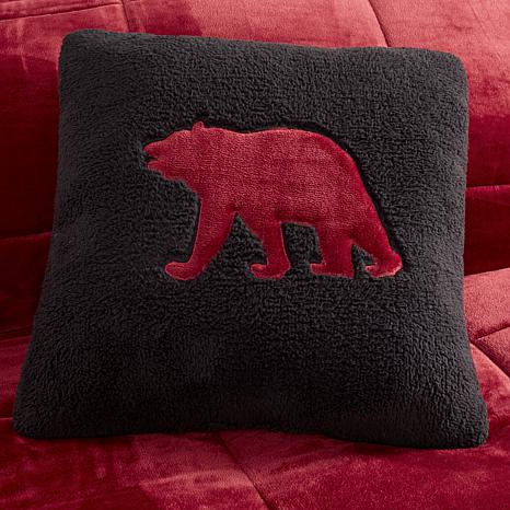 Woolrich Alton 3 Piece Red Black Plush To Sherpa Twin Comforter