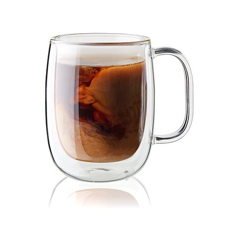 Godinger Set of 2 Double Wall 8.5-oz. Mugs - Clear