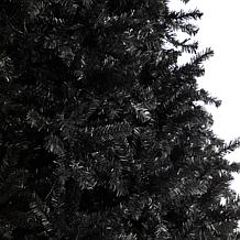 10’ Black  Christmas Tree with 950 Clear LED Lights