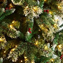 10’ Frosted Swiss Pine  Christmas Tree with 850 Clear Lights
