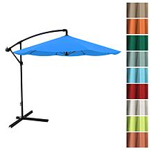 10' Hanging Cantilever Patio Umbrella with Easy Crank - Brilliant Blue