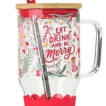 10 Strawberry Street Adria Hydration Tumbler, Be Merry