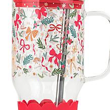 10 Strawberry Street Adria Hydration Tumbler, Christmas Bow