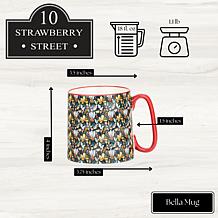 10 Strawberry Street Bella Autum Floral, Set of 4