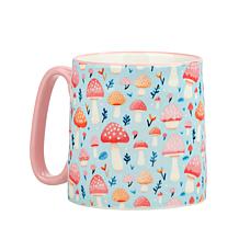 10 Strawberry Street Bella Mug, Petalcap Mushroom Meadow, Set of 4