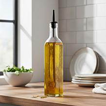 10 Strawberry Street Clear Ditsy Floral Glass Oil & Vinegar Bottles