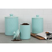 10 Strawberry Street Marquis 3-piece Canister Set - Blue