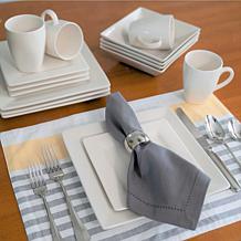 10 Strawberry Street Nova 16-piece Square Dinnerware Set