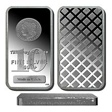10 Troy oz. 99.9% Silver Bar with Morgan Dollar Design