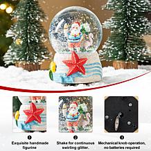100mm Christmas Resin Musical Snowflakes Waterglobe