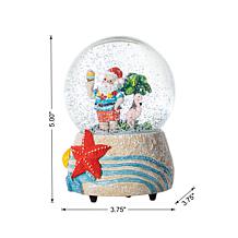 100mm Christmas Resin Musical Snowflakes Waterglobe