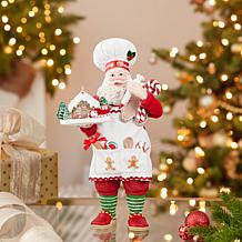 10.5" Fabriché Gingerbread Chef Santa