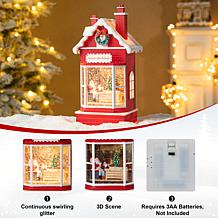10.5" Lighted Santa's Workshop Water Globe