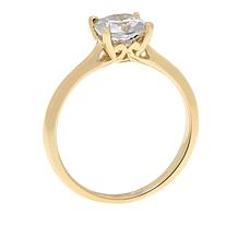 10K Gold 1.50ct Cushion-Cut Moissanite Solitaire Ring
