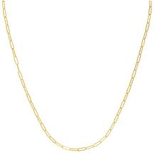 10K Gold Paperclip Link 18" Chain Necklace