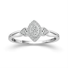 10K Yellow Gold 1/10ctw Diamond Pear and Marquise Design  Ring