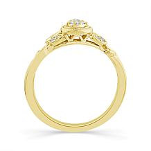 10K Yellow Gold 1/10ctw Diamond Pear and Marquise Design  Ring