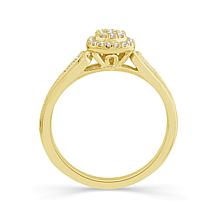 10K Yellow Gold 1/6ctw Diamond 32-Stone Ring