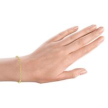 10K Yellow Gold 1ctw Diamond Station Line Bracelet 