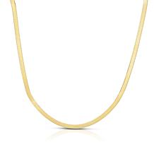 10K Yellow Gold Flat Imperial Herringbone Chain with Lobster Clasp