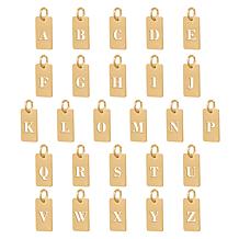 10K Yellow Gold Tab Initial Necklace