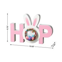 10"L Easter Wooden Hop Table Decor