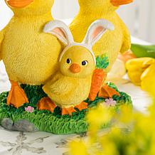 11.5" Easter Resin Duck Family Table Decor