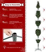 11ft Pre-Lit Green Slim Fir Christmas Tree with Remote