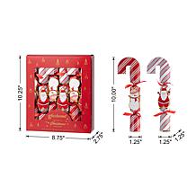 12-Pack Christmas Party Crackers with Santa & Snowman Designs