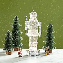 12.5" H Lighted Acrylic Crystal Nutcracker Figurine Water Globe
