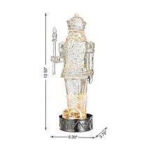 12.5" H Lighted Acrylic Crystal Nutcracker Figurine Water Globe