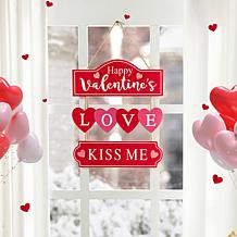 13.50"H Valentine's Wooden LOVE Word Sign Door Hanger