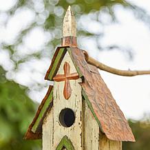 14"H Nativity Distressed Solid Wood Church Decorative Garden Birdhouse
