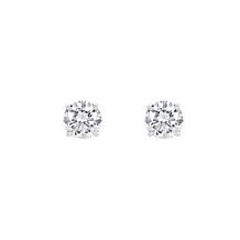 14K Gold .25ctw White Diamond Round Stud Earrings