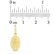 14K Gold  Oval Religious Pendant 