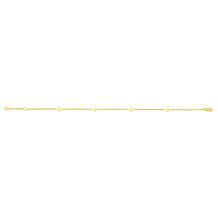 14K Gold Sideways Cross Anklet 