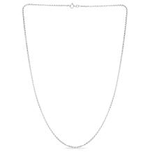 14K White Gold 18" 1.9mm Rolo and Oval Chain