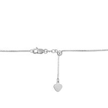 14K White Gold Box Chain Adjustable 22" Necklace