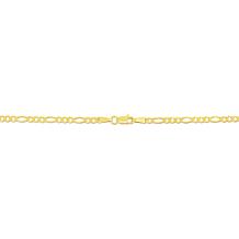 14K Yellow Gold 2.8mm Diamond-Cut Figaro Chain Necklace - 20"
