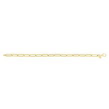 14K Yellow Gold 7-1/2" Flat Paperclip Bracelet