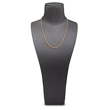 14K Yellow Gold Diamond-Cut Semi-Solid Rope Chain Necklace - 18"