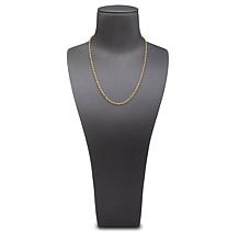 14K Yellow Gold Diamond-Cut Semi-Solid Rope Chain Necklace - 18"