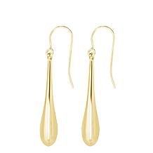14K Yellow Gold Polished Teardrop Earrings