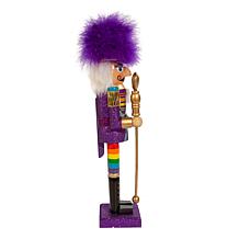 15" Wooden Gay Pride Nutcracker with Rainbow Pants
