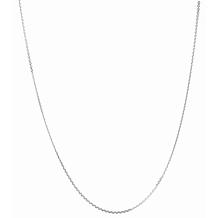 Sterling Silver 1.1mm Diamond-Cut Cable Chain Necklace