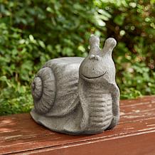 16.25"L MGO Snail Garden Statue or Planter Stand