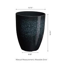 16.75"H Set of 2 Eco-Friendly PE and Stone Faux Ceramic Tall Planter