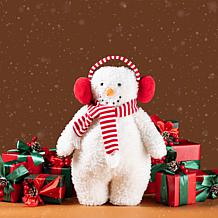 17.75"H Christmas Fabric Standing Snowman