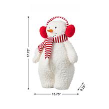 17.75"H Christmas Fabric Standing Snowman